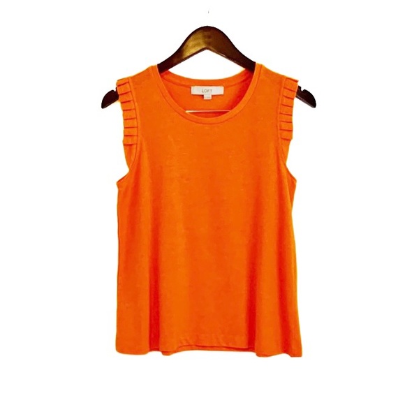 LOFT Pleat Sleeve Tee - Picture 1 of 12